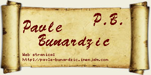 Pavle Bunardžić vizit kartica